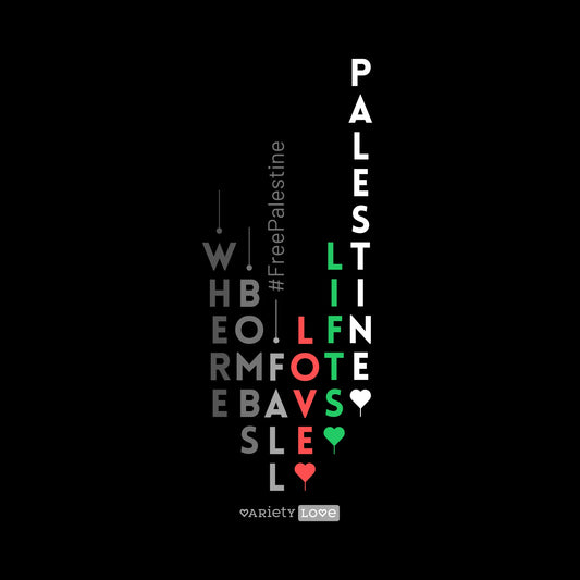 T-shirt | #FreePalestine - Where bombs fall, love lifts Palestine