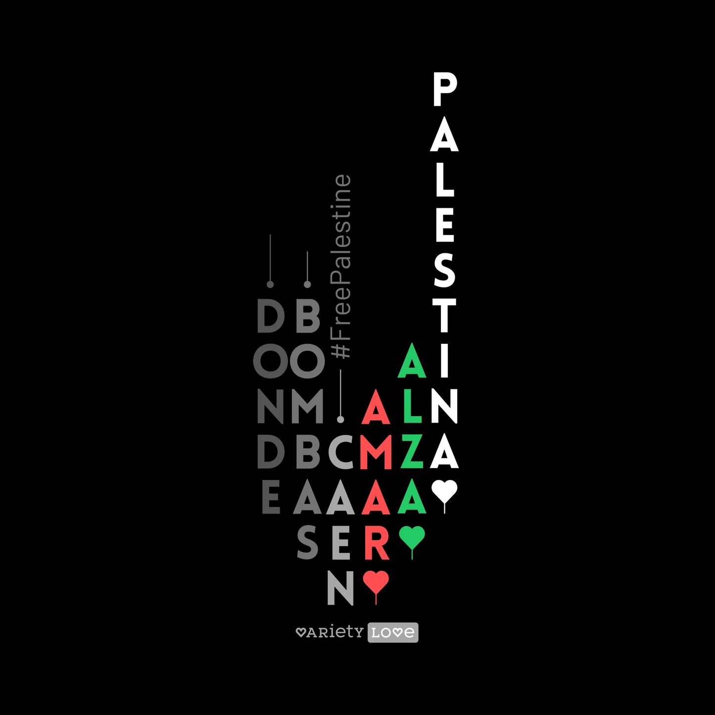 Camiseta | #FreePalestine - Donde caen bombas, el amor eleva a Palestina