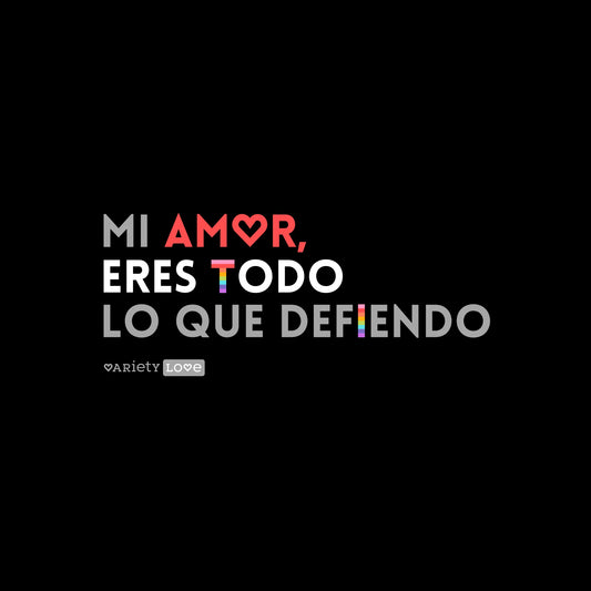 Camiseta | Mi amor, eres todo lo que defiendo